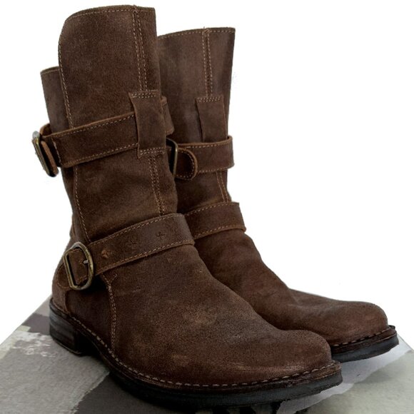 Fiorentini + Baker Shoes - FIORENTINI + BAKER 2-Buckle Eternity 713 Moto Boots Levanzo Ice Size 38.5 NIB